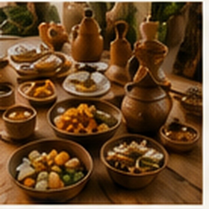Egyptian food prepared for a cooking class
