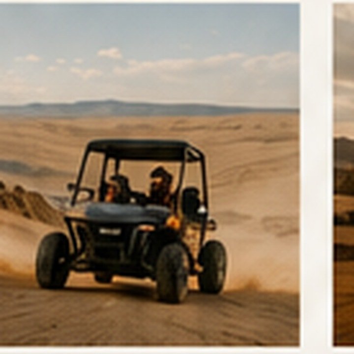 Buggy driving through the desert