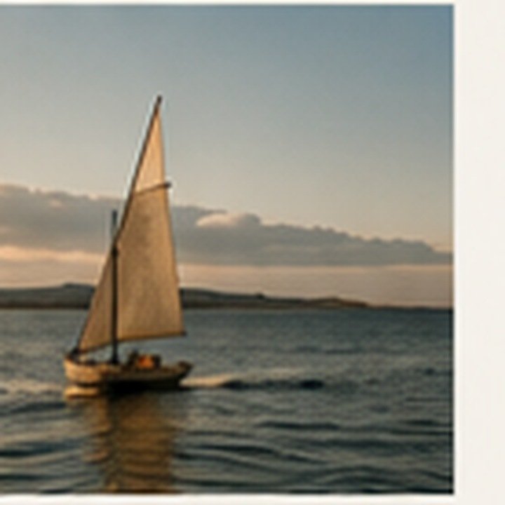 Traditional boat on Lake Qaroun